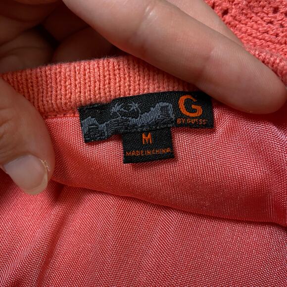 Guess‎ Strapless Knit Top Womens Size M Striped Pink White Y2K - Picture 2 of 8